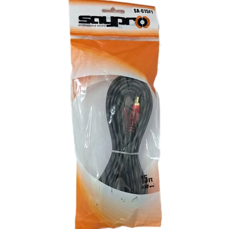 SAYPRO SA-C15FT Cable Audio Dos RCA Plug a Dos RCA Plug 4.50 MT.webp