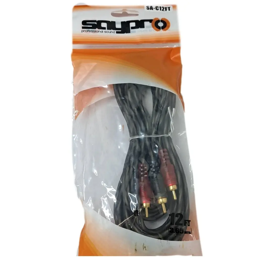 SAYPRO SA-C12FT Cable Audio Dos RCA Plug a Dos RCA Plug 3.60 MT.webp