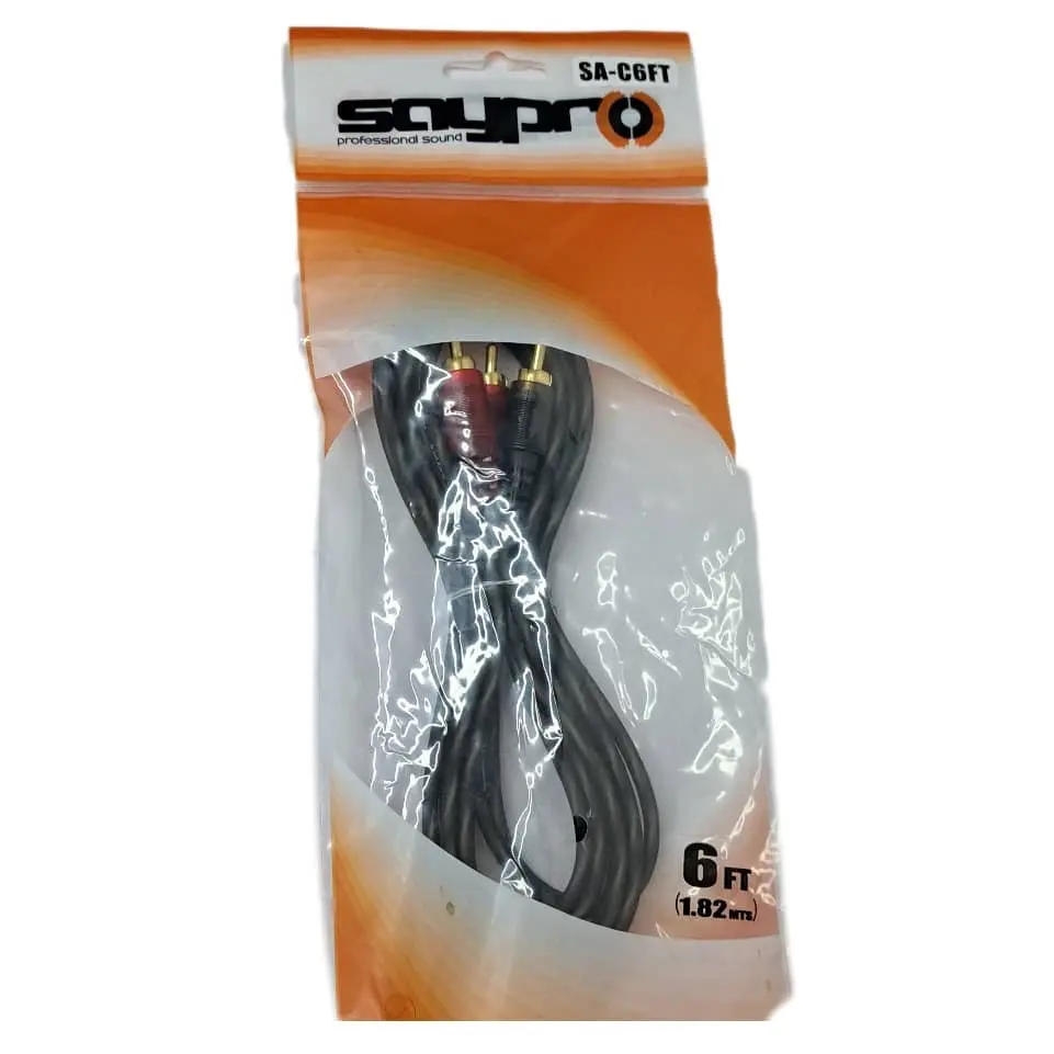 SAYPRO SA-C6FT Cable Audio Dos RCA Plug a Dos RCA Plug 1.80 mt.webp