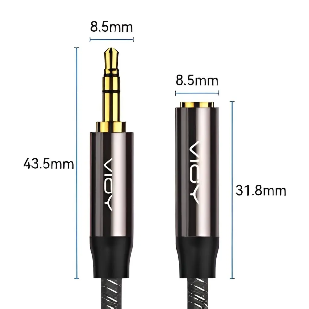 Cable Extensión de Audifonos Plug Mini Estéreo a Jack Mini Estéreo 3mt VIOY Audio Auxiliar (8).webp