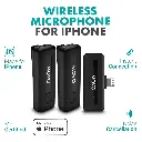 MOVO WIRELESS MINI-DI DUO 2 Micrófonos Inalámbricos 1 receptor para IOS IPHONE IPAD IPOD podcasts, Gaming, Twitch, YouTube, Discord.webp