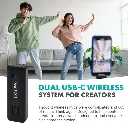 MOVO WIRELESS MINI-UC DUO 2 Micrófonos Inalámbricos 1 receptor para teléfonos Android podcasts, Gaming, Twitch, YouTube, Discord (5).webp