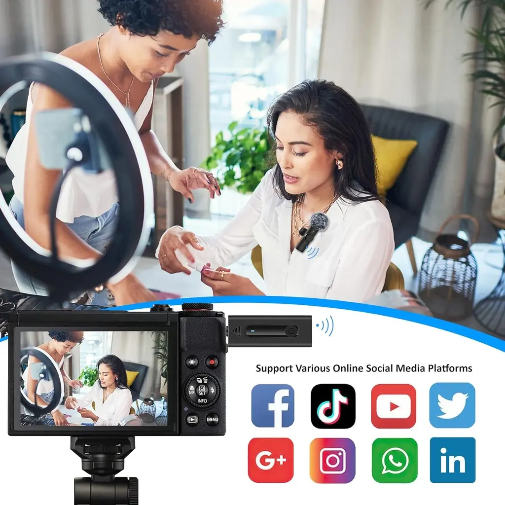 SPORTKEE K2 WIRELESS MINI LAVALIER 2 Micrófonos Inalámbricos Balita Solapa a un 1 receptor para teléfonos Android podcasts, YouTube, Entrevistas. (1).webp