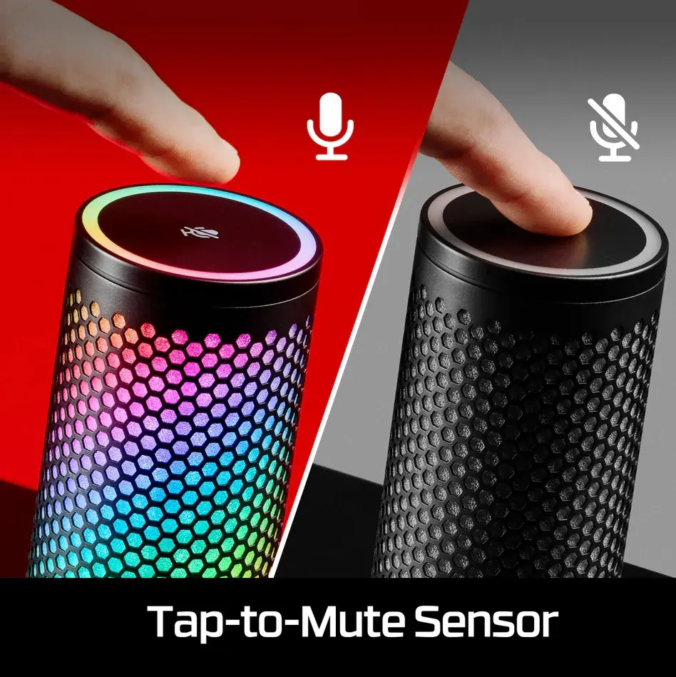 HyperX QuadCast-S Micrófono condensador USB RGB Gaming, podcasts, Twitch, YouTube, Discord (5).webp