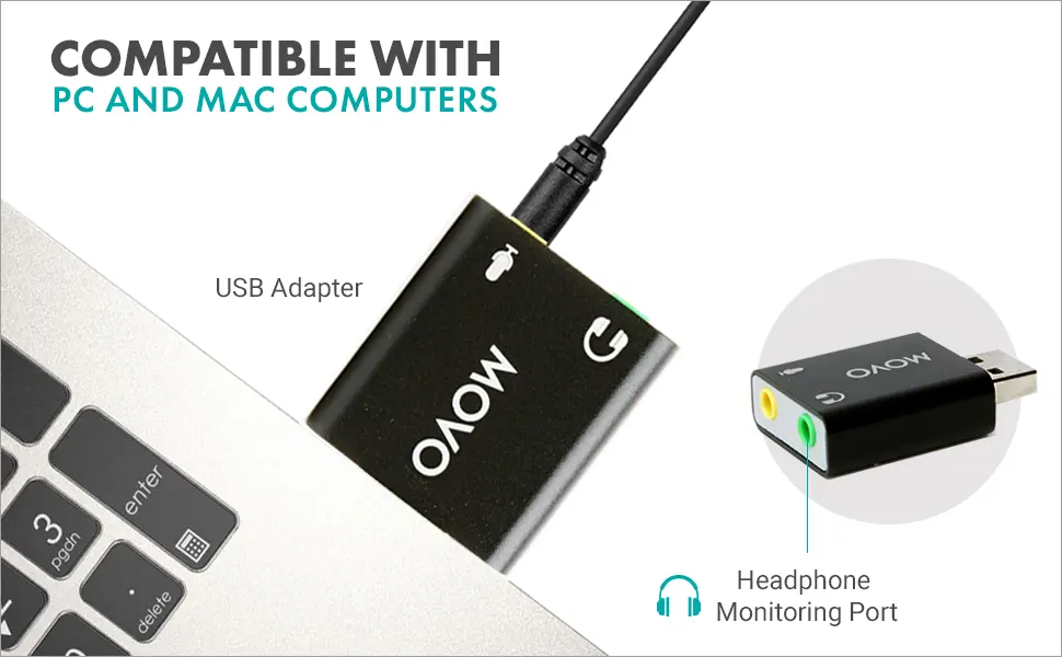 MOVO LV1-USB Micrófono de Balita conexión Plug mini TRRS y adaptador USB TRSpara teléfonos Android podcasts, Gaming, Twitch, YouTube, Entrevistas.webp