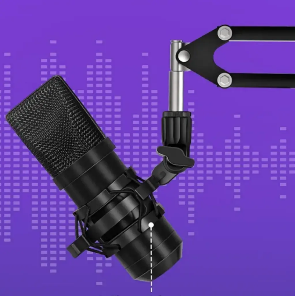 PARAL STAND PEDESTAL DE MICROFONO BRAZO JIRAFA TIPO RADIO CON ANTIPOP.webp