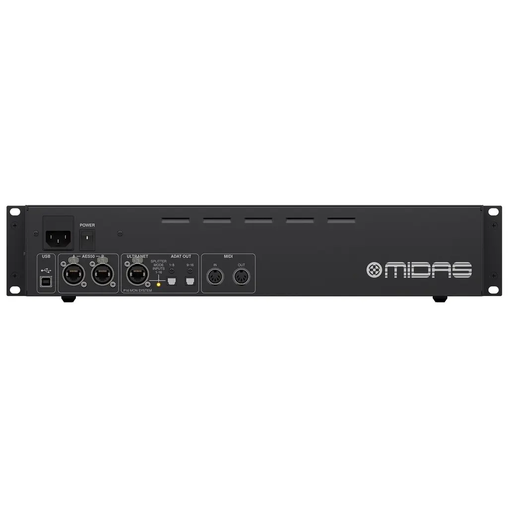 MIDAS Stage Box PARA M32R de 16-pre de micrófono y 8 salidas, interfaces a ULTRANET y ADAT.webp