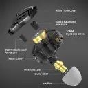 KZ LINSOUL KZ ZS10 Pro X con Micrófono Auriculares intrauditivos Audífonos De Monitoreo Alta Fidelidad IEM Con Cable Desmontable (6).webp