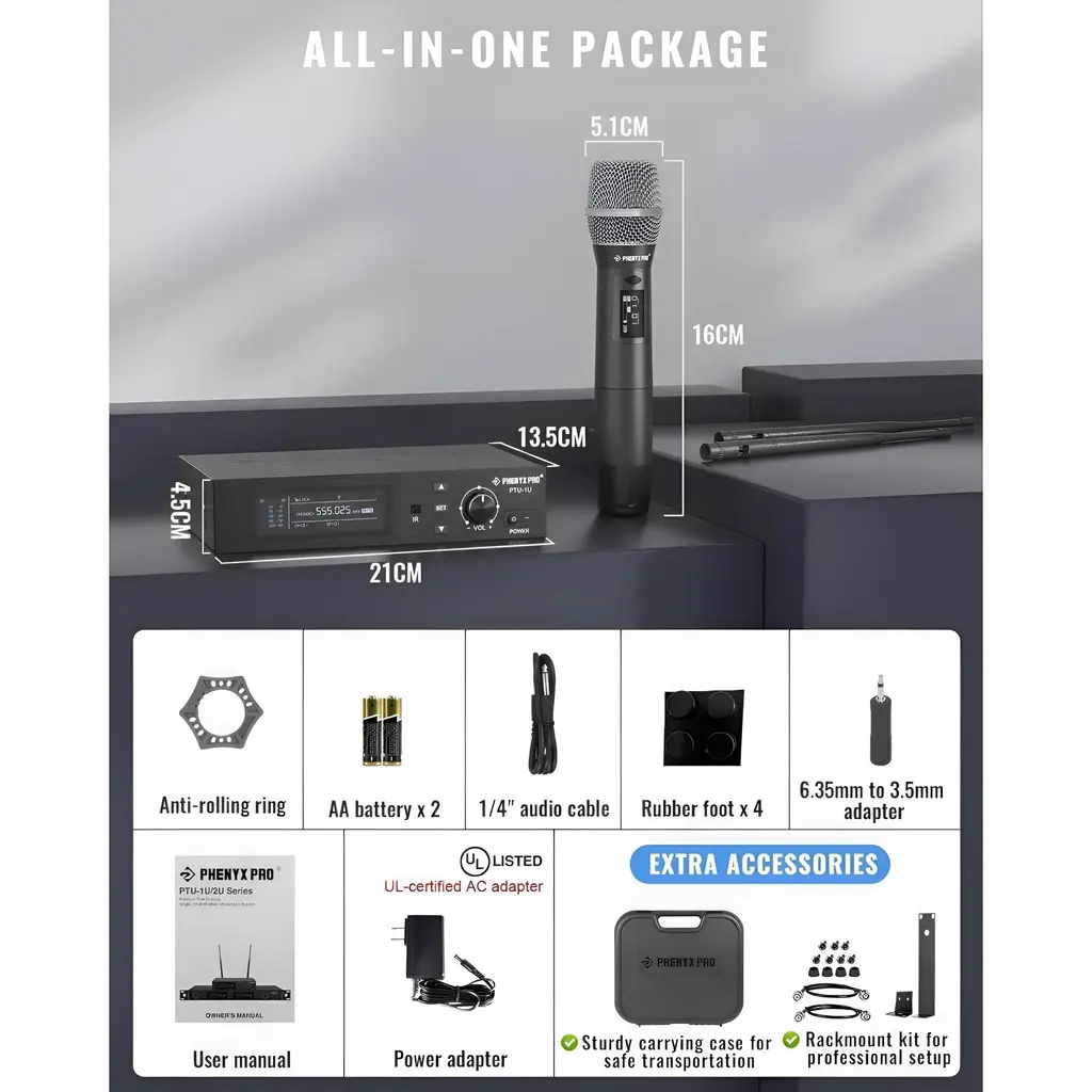 PHENYX PRO PTU-1U MICROFONO INALAMBRICO de Mano UHF (4).webp