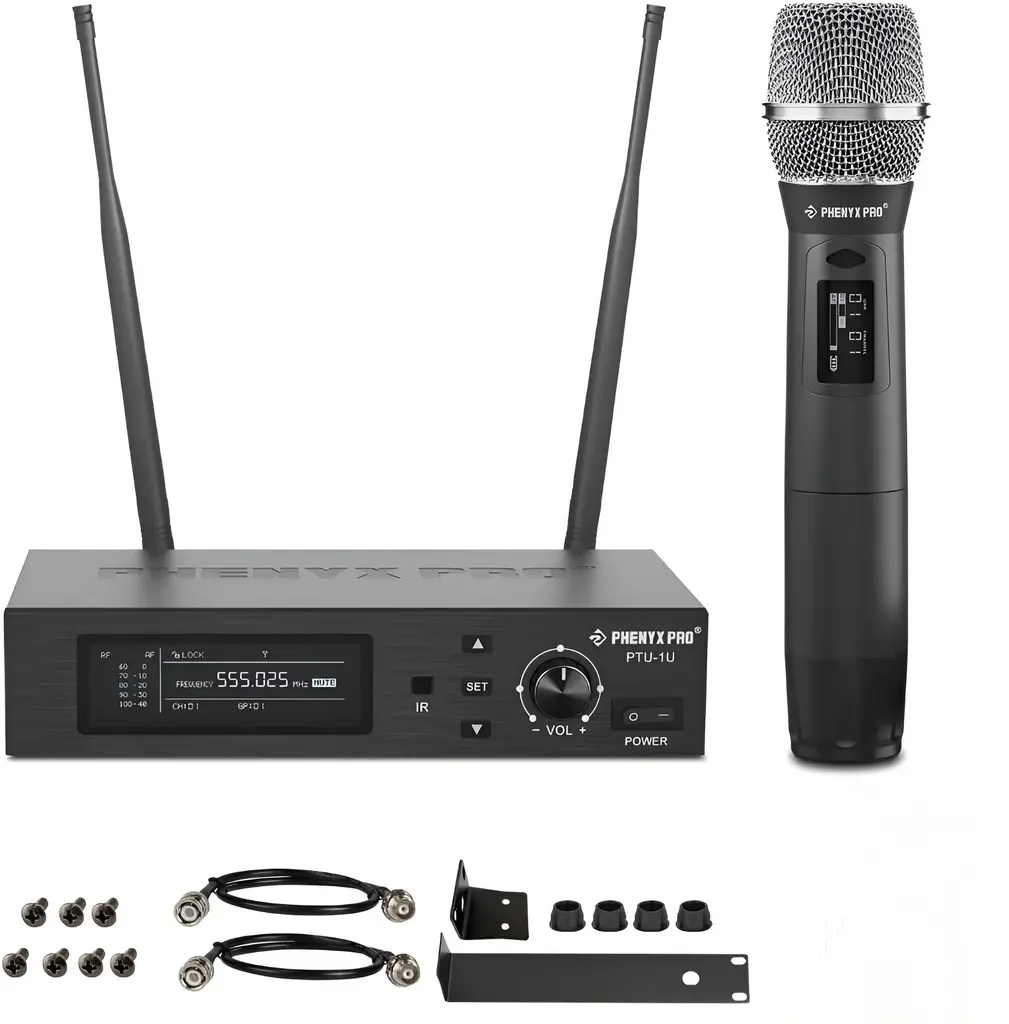 PHENYX PRO PTU-1U MICROFONO INALAMBRICO de Mano UHF.webp