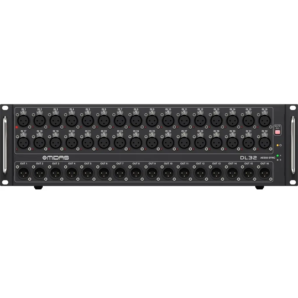 [DL32 StageBox] MIDAS DL32 Stage Box PARA X32 M32 M32R de 32-pre de micrófono y 16 salidas, interfaces a ULTRANET y ADAT.webp