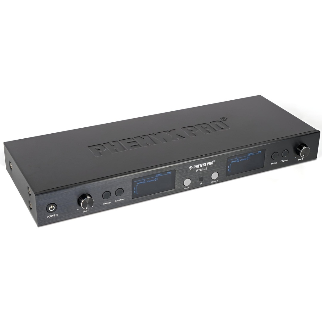 PHENYX PRO PTM-22-2B-500 In-Ear Belt-Pack Monitor personal de Oído