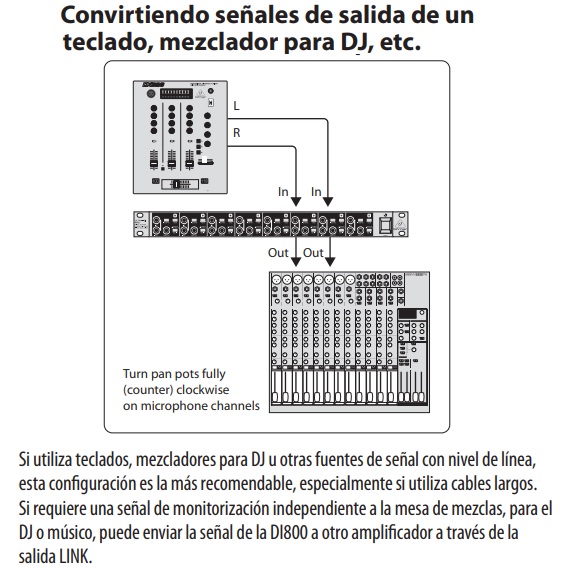 BEHRINGER DI800 Caja Directa 8 Canales Phantom