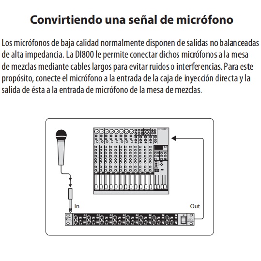 BEHRINGER DI800 Caja Directa 8 Canales Phantom