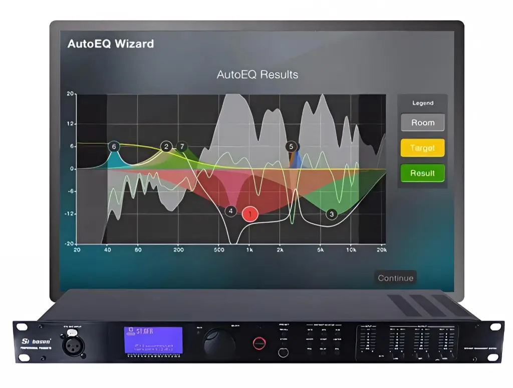 SINBOSEN PA-2 Procesador Ecualizador Crossover Limitador Compresor y Analizador 2.webp