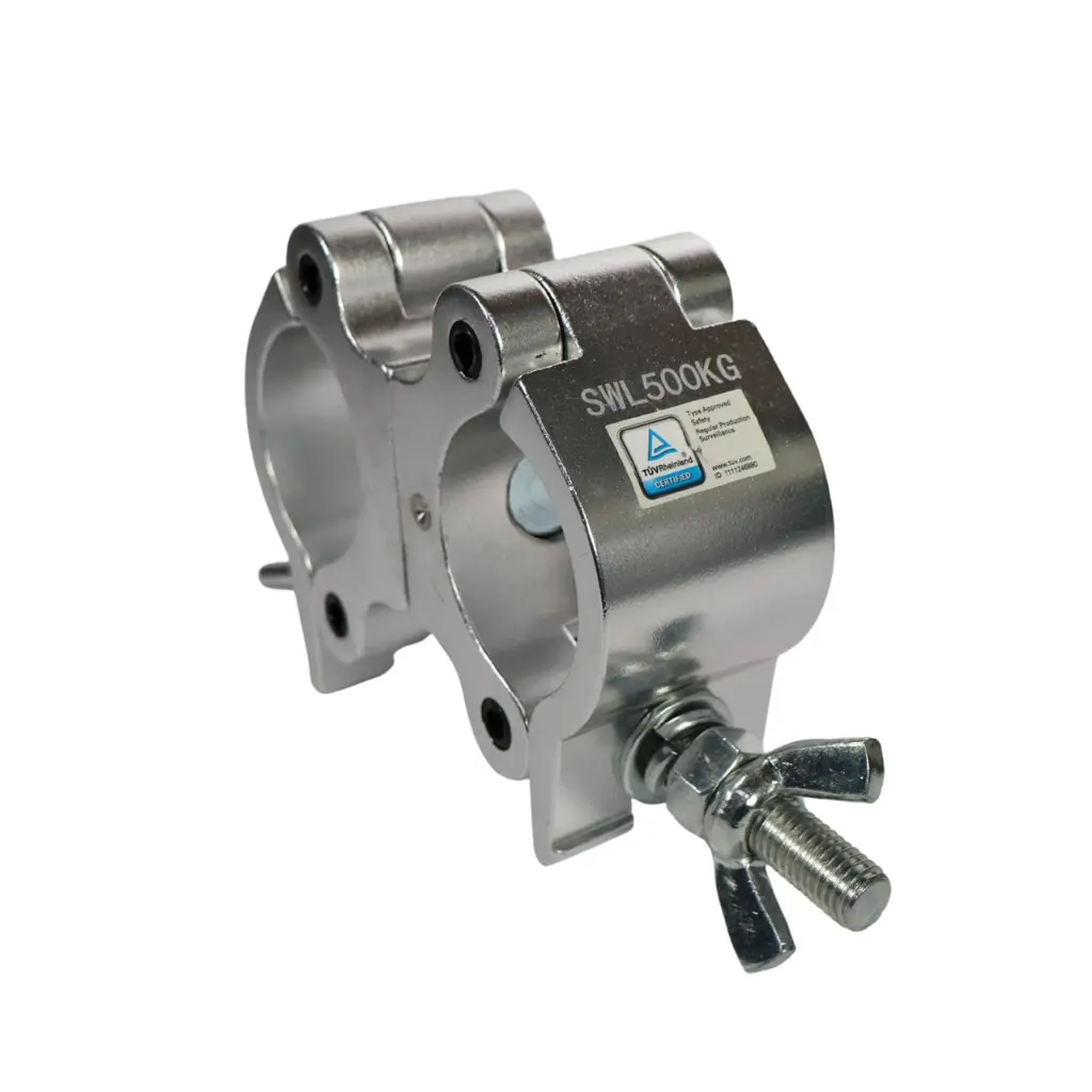 AUDIOSON JZ-S59 CLAMP PARA TRUSS DOBLE Abrazadera Para Luces Tipo SWIVEL 48 a 51mm Soporta 250 Kg K.webp