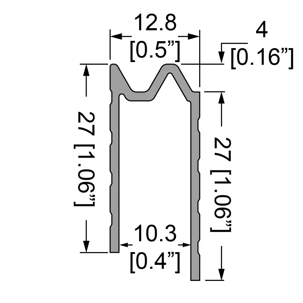 PENN ELCOM E0825-3M PERFIL DE ALUMINIO HIBRIDO DE CIERRE 9mm 3 metros de largo M.webp