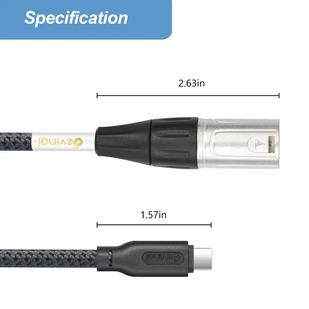 DEVINAL CABLE USB-C A XLR NACHO 3MT B.webp