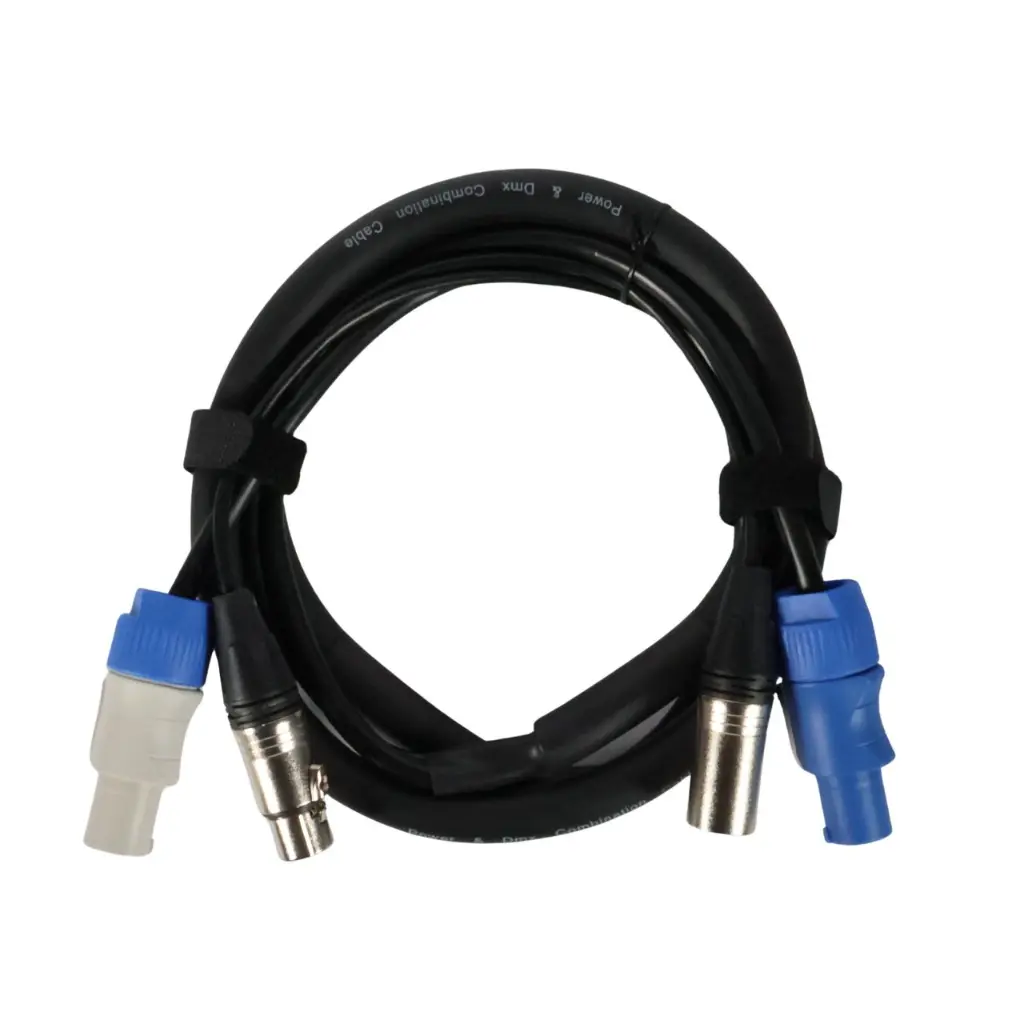 AUDIOSON AS-CMC2 Cable PowerCON + XLR 3 Pines DMX Corneta Corriente 1.80mt c.webp
