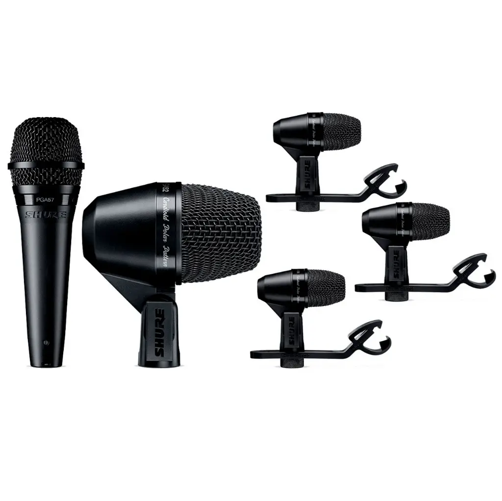SHURE PGADRUMKIT5 Micrófonos Instrumentos Musicales Batería SET 5 Piezas (1).webp
