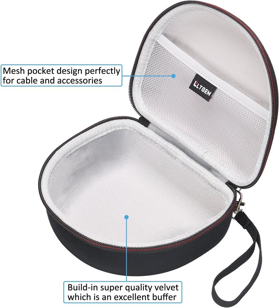 Estuche semi duro de Audífonos Plegables Tipo SONY MDR7605 LTGEM Funda de transporte