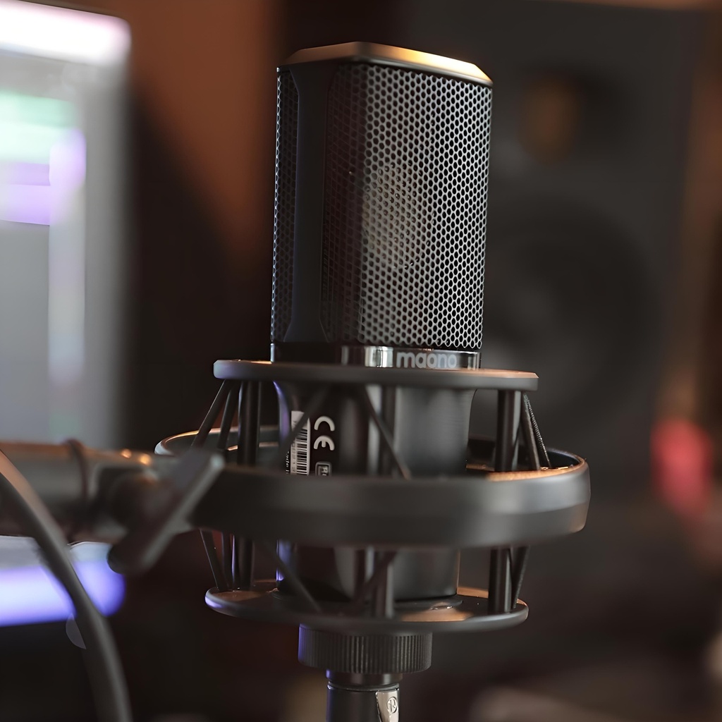 MAONO AU-PM500T SET Micrófono Estudio Grabación De Condensador XLR con Pedestal y Antipop