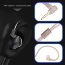 CABLE IN EAR compatible con cable estéreo KZ ZST/ZSR/ED12/ES3/ES4/ZS10/AS06