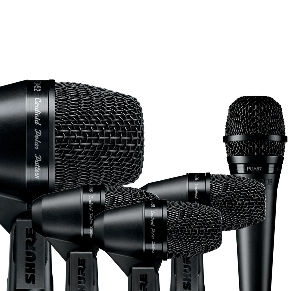 SHURE PGADRUMKIT5 Micrófonos Instrumentos Musicales Batería SET 5 Piezas