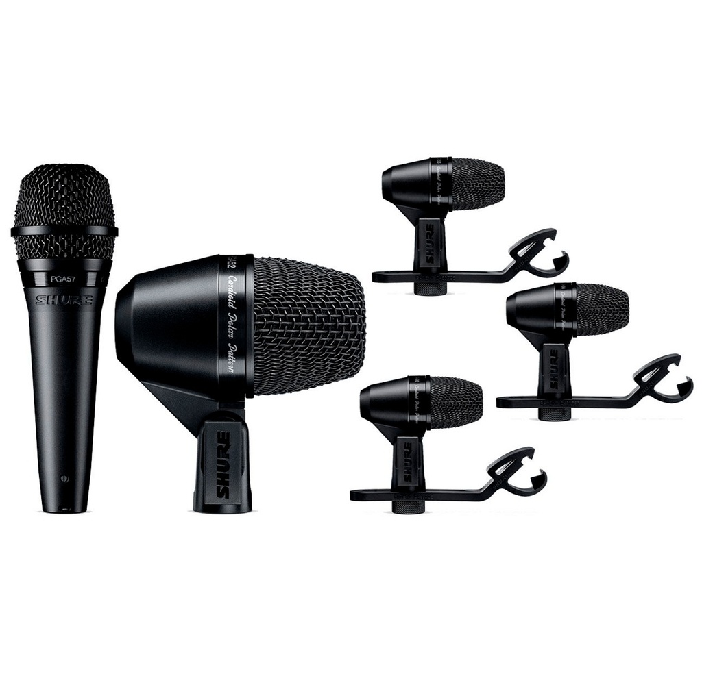 SHURE PGADRUMKIT5 Micrófonos Instrumentos Musicales Batería SET 5 Piezas
