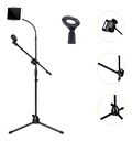 PRODUCT PEDESTAL PARA MICROFONO Con Boom Liviano Con Base Para Celular CAJA AZUL