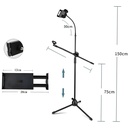 PRODUCT PEDESTAL PARA MICROFONO Con Boom Liviano Con Base Para Celular CAJA AZUL
