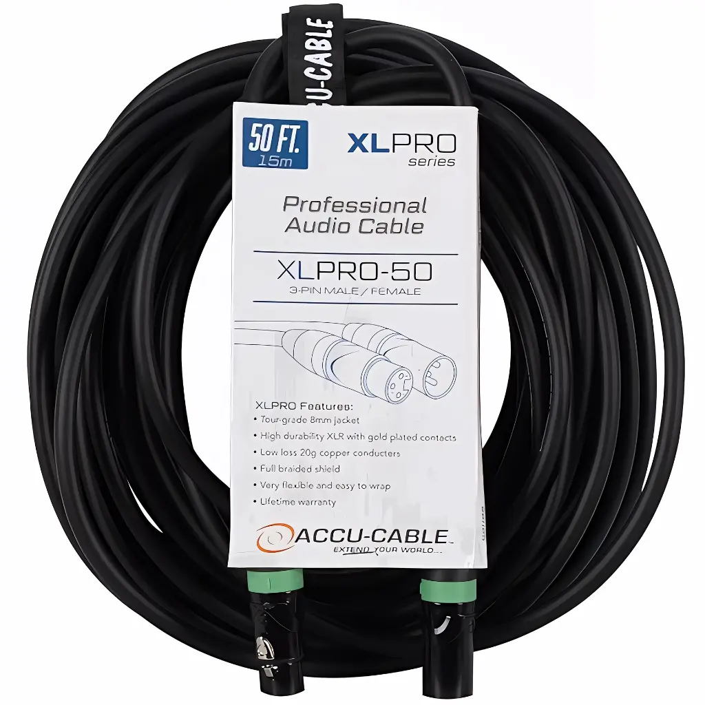 ACCU CABLE XLPRO-50 Cable de Micrófono XLR A XLR 15 MTS (1).webp