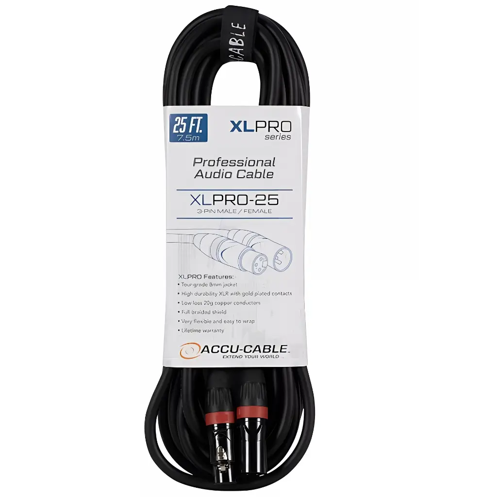 ACCU CABLE XLPRO-25 Cable de Micrófono XLR A XLR 7.5 MTS (1).webp