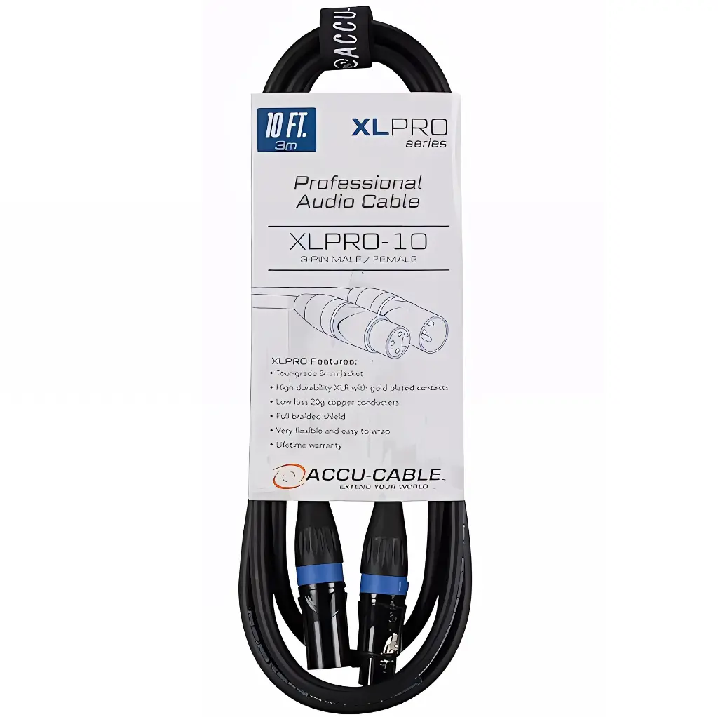 ACCU CABLE XLPRO-10 Cable de Micrófono XLR A XLR 3MTS (1).webp