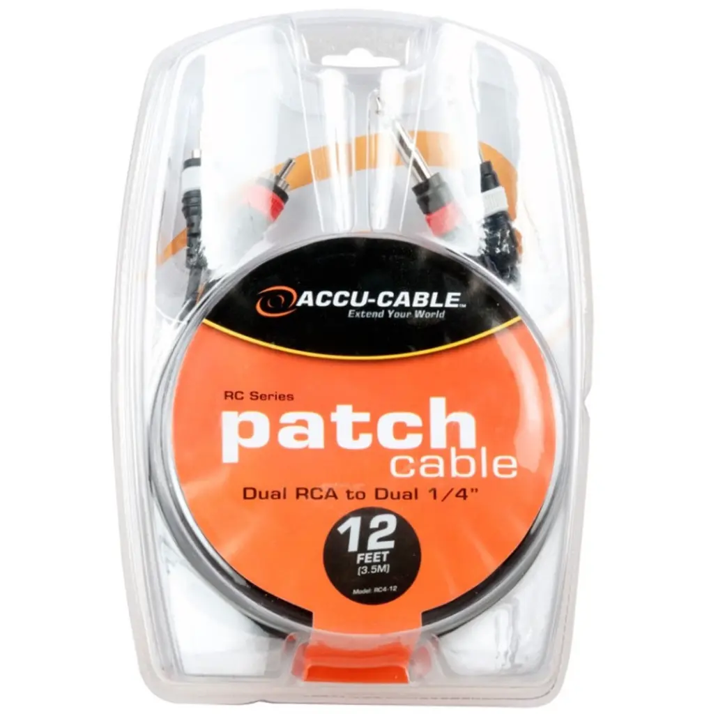 ACCU-CABLE AUDIO DOS RCA PLUG A DOS PLUG MONO 3.60 MTS.webp