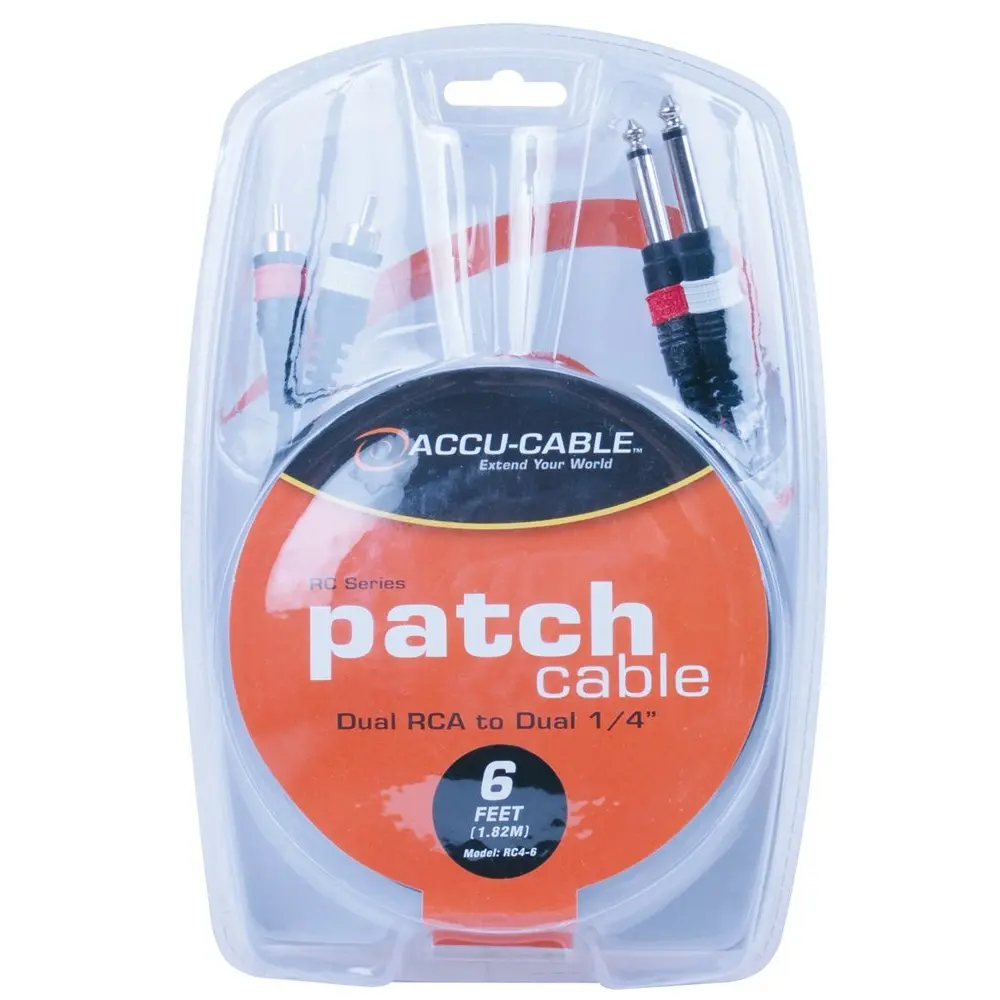 ACCU-CABLE AUDIO DOS RCA PLUG A DOS PLUG MONO 1.80 MTS.webp