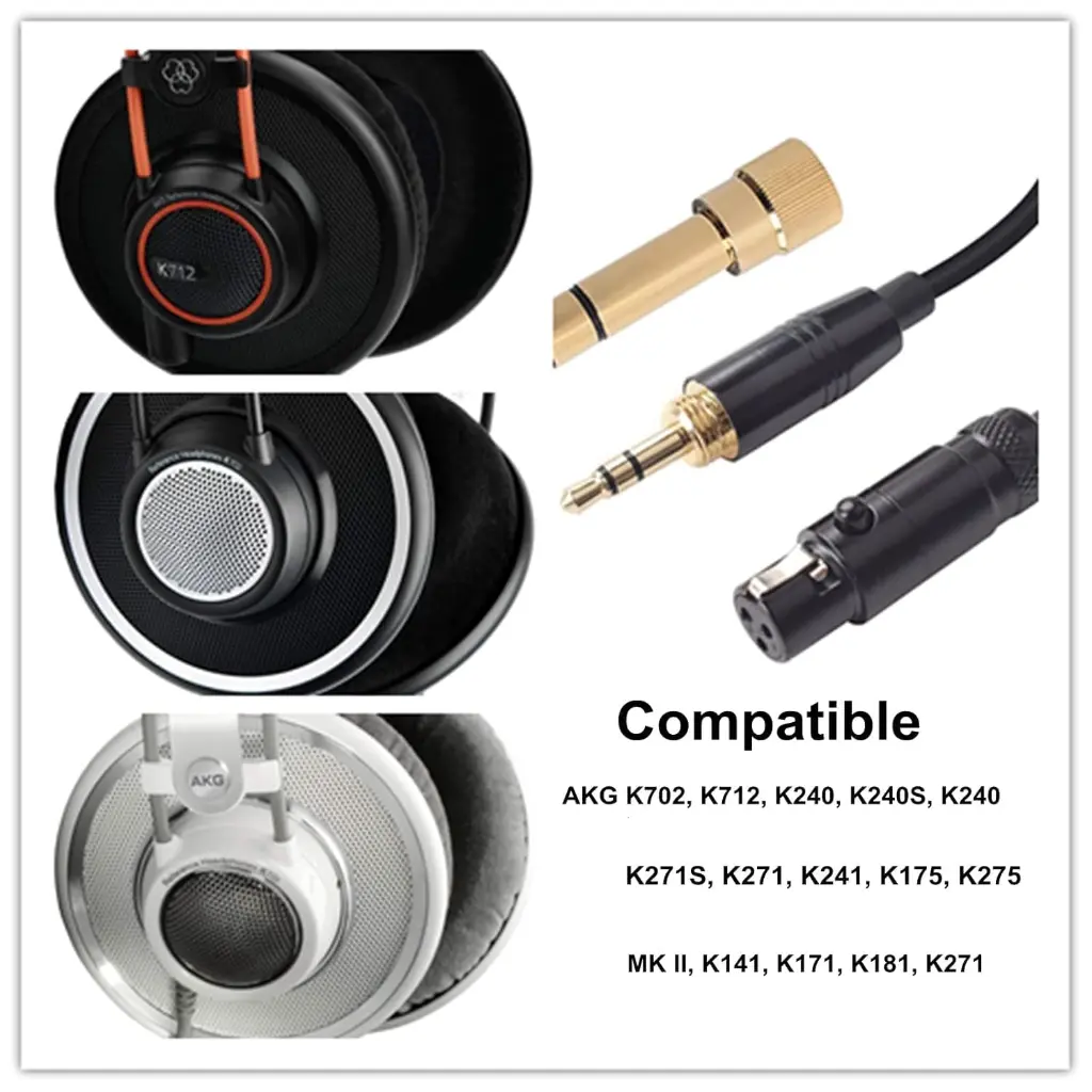 GENERICO Cable Reemplazo para Audífonos AKG K240 en espiral K141 K171 K175 K181 K241 K271 K275 K371 K702 K712 K775.webp