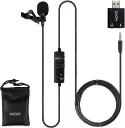 MOVO LV1-USB Micrófono de Balita conexión Plug mini TRRS y adaptador USB TRSpara teléfonos Android podcasts, Gaming, Twitch, YouTube, Entrevistas