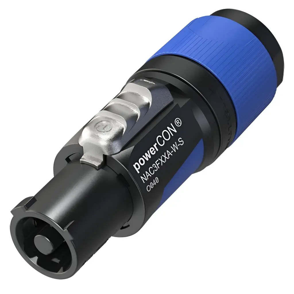 NEUTRIK NAC3FXXA-W-S POWERCON CORRIENTE 20A 250V AEREO AZUL Para De Cable De 6 a 12 mm