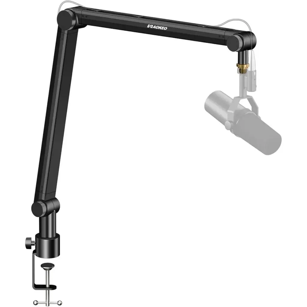 PARAL STAND PEDESTAL DE MICROFONO JIRAFA TIPO RADIO AOKEO AK-48 BRAZO