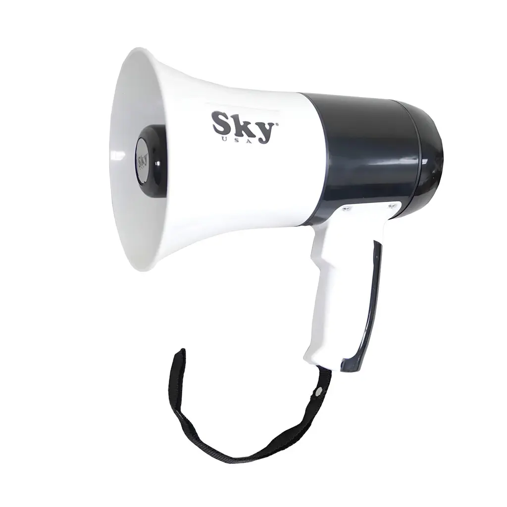SKY ER-215USB Megafono Recargable 15W Con Grabación Para Mensajes Cortos y Sirenas