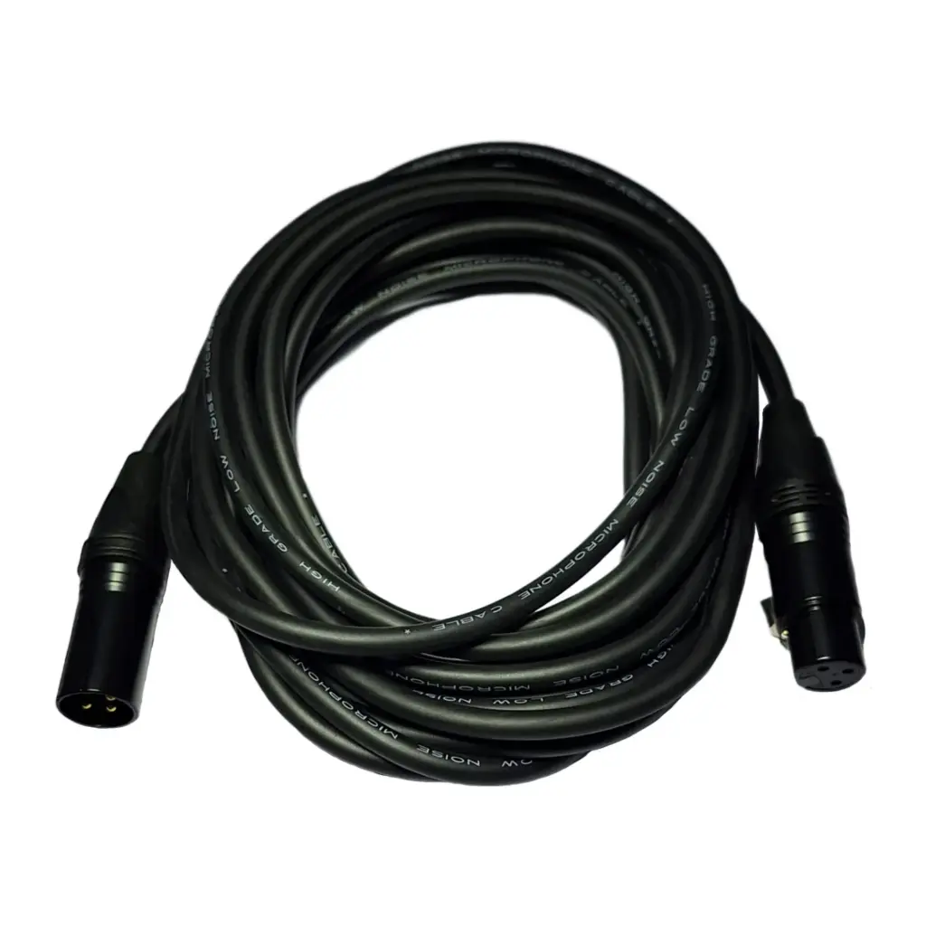 CABLE CHINO DE MICROFONO XLR HEMBRA A XLR MACHO 6 MTS