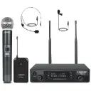 PHENYX PRO PTU-71-1H1B MICROFONOS INALAMBRICOS Mano y Balita o HeatSet UHF 2 Canales