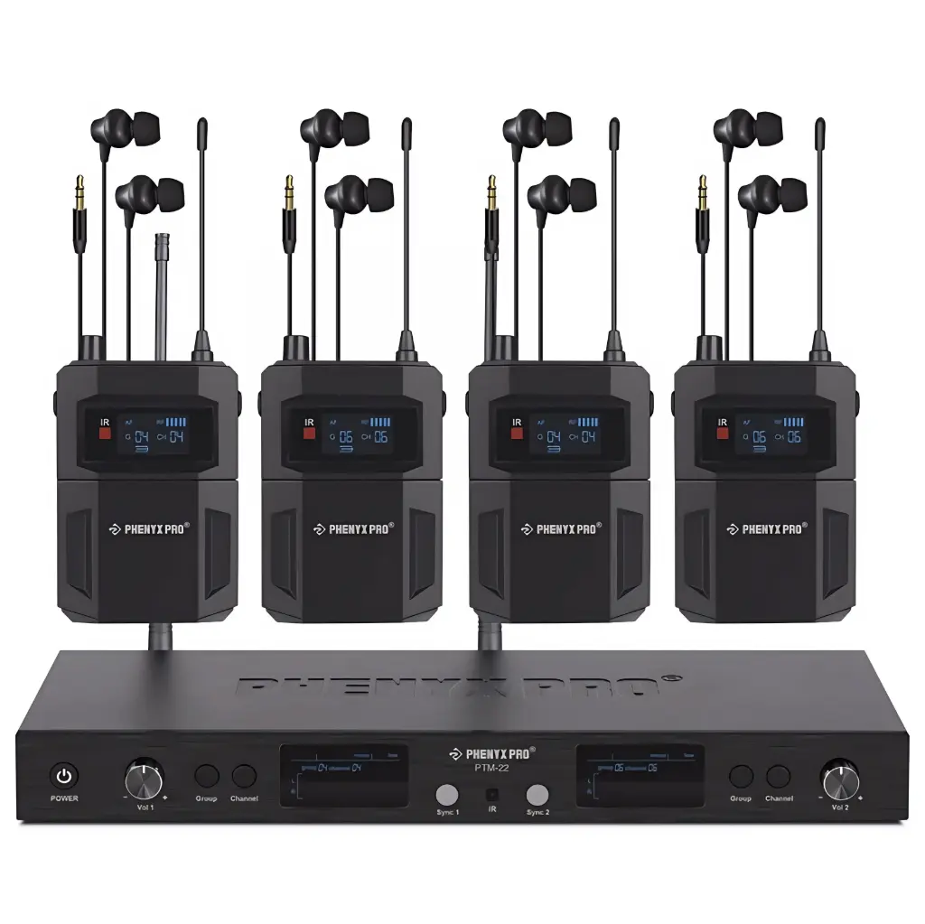PHENYX PRO PTM-22-4B-500 In-Ear Belt-Pack Monitor personal de Oído