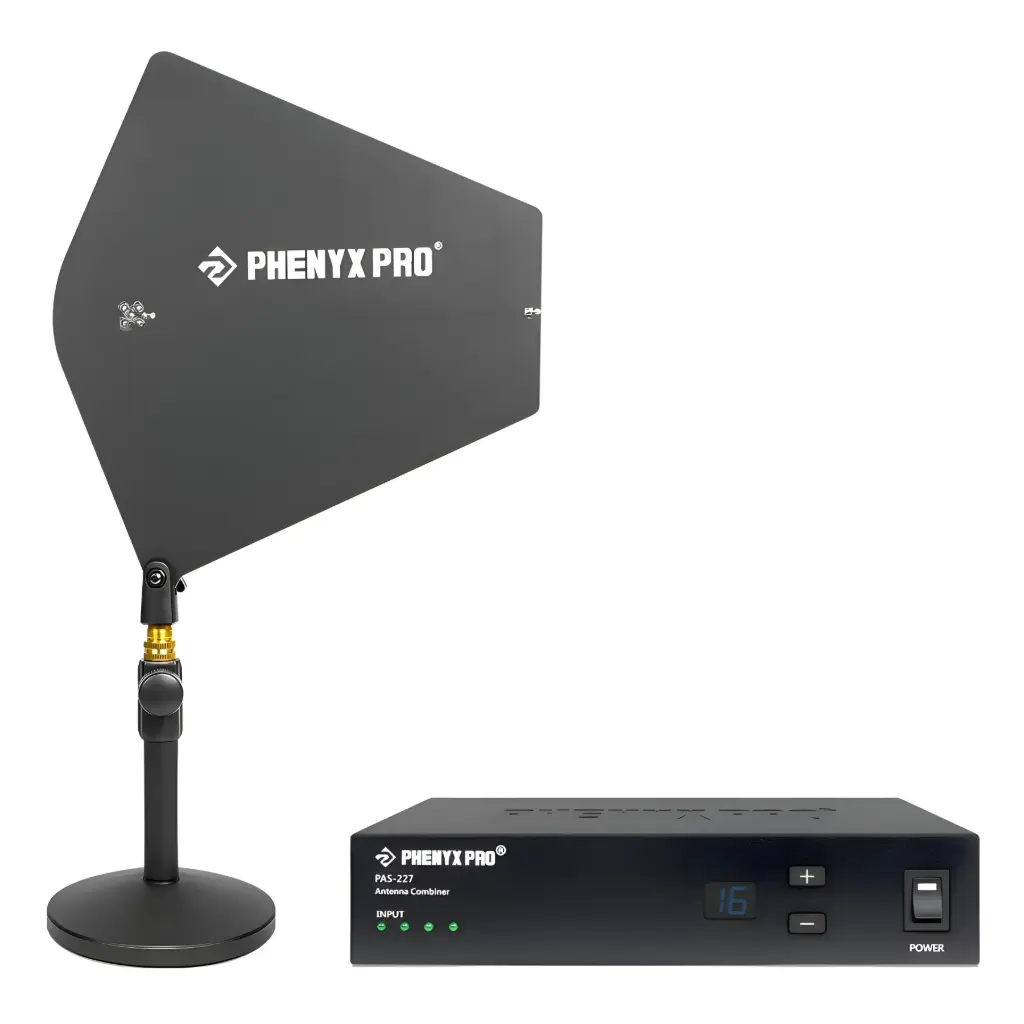 PHENYX PRO PAS-227X Combinador De Antena Inalámbrica Para Sistema IEM UHF De 4 Vías 