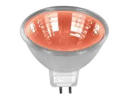 BOMBILLO HALOGENO COPA 20W 12V MR11 Con Color Naranja o Azul