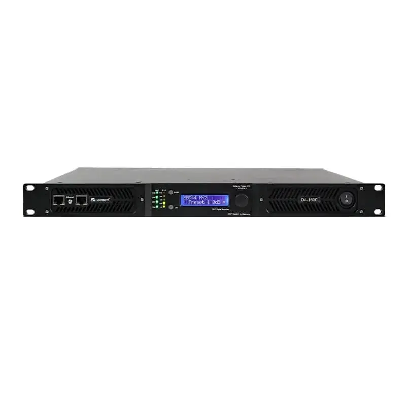 SINBOSEN D4-1500 DSP Amplificador Clase D Digital 19000W (4760W x 4 Canales a 2 Ohms) Con DSP