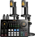 MAONO E2-GEN2-B COMBO Consola E2 Gen2 Interfaz de Audio para transmisión de podcasts + (2) Micrófonos PM320T
