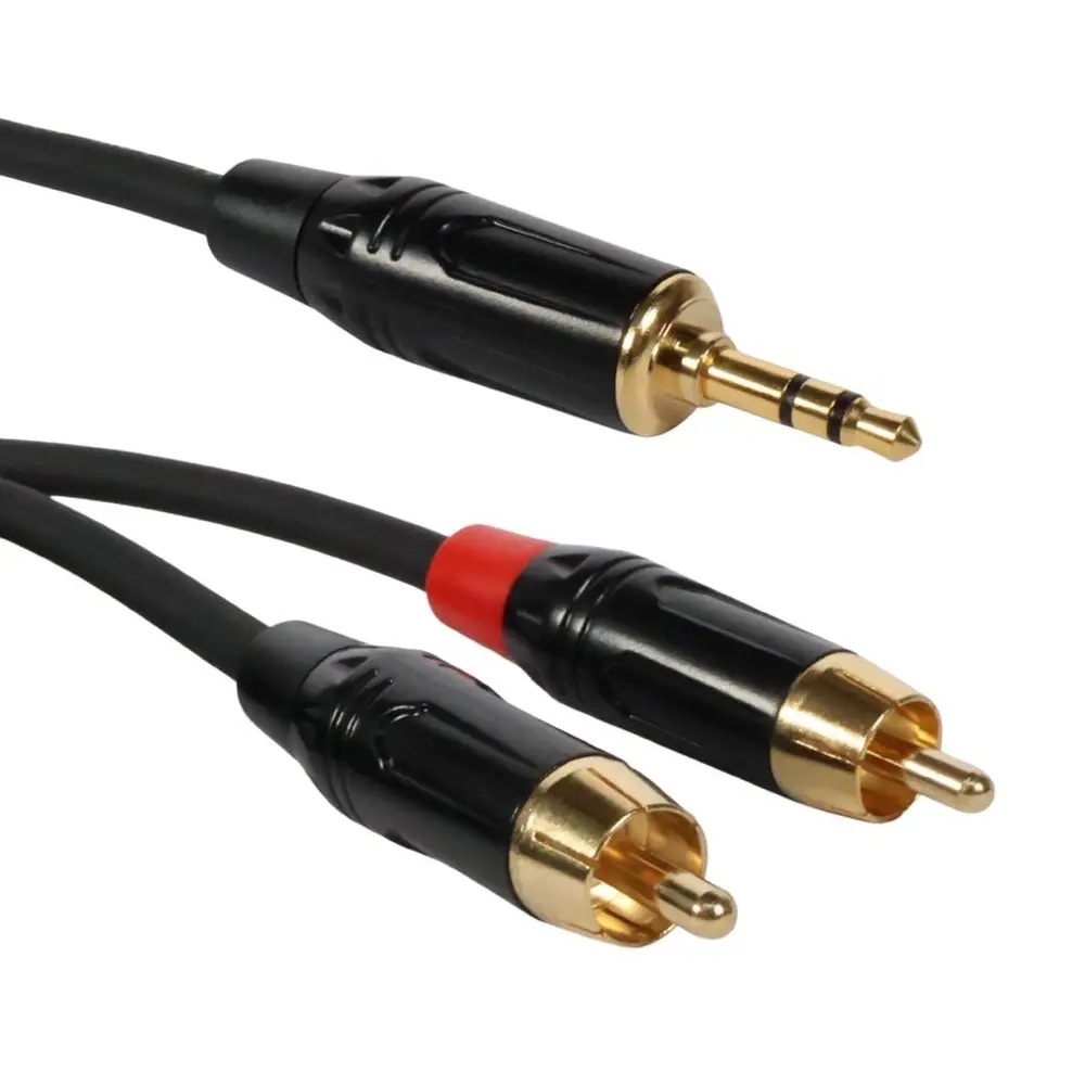 AUDIOSON AS-CMPR-4.5 Cable Audio Dual RCA Macho a Plug Stereo Mini Auxiliar 4,50 mts