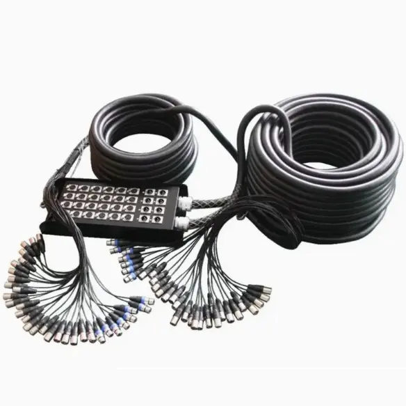 AUDIOSON AS-SN38X83-SP Cable Snake 32 XLR Hembras mas 8 XLR Machos Retorno 30mts Con Splitter 10mts